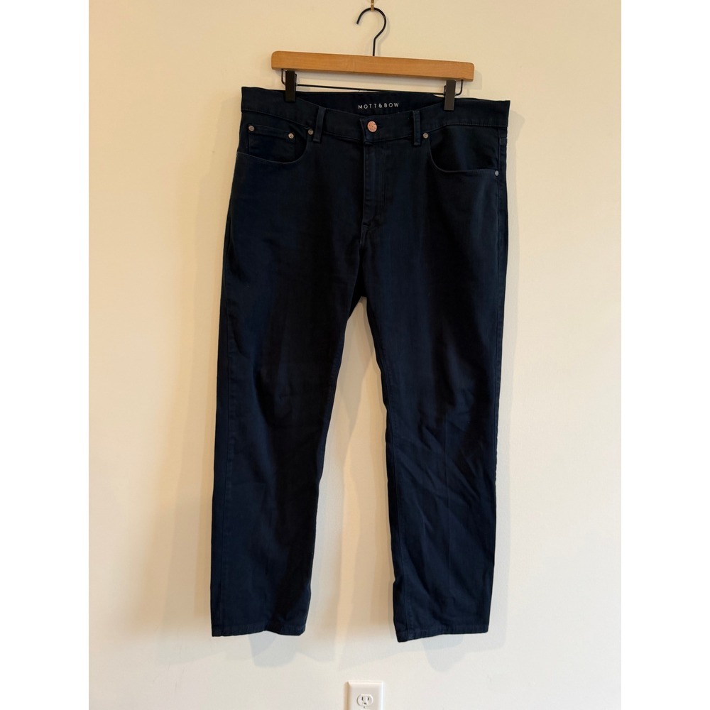 Mott & Bow Mercer Slim Navy Blue Jeans Mens 36x30 Stretch Denim Pants